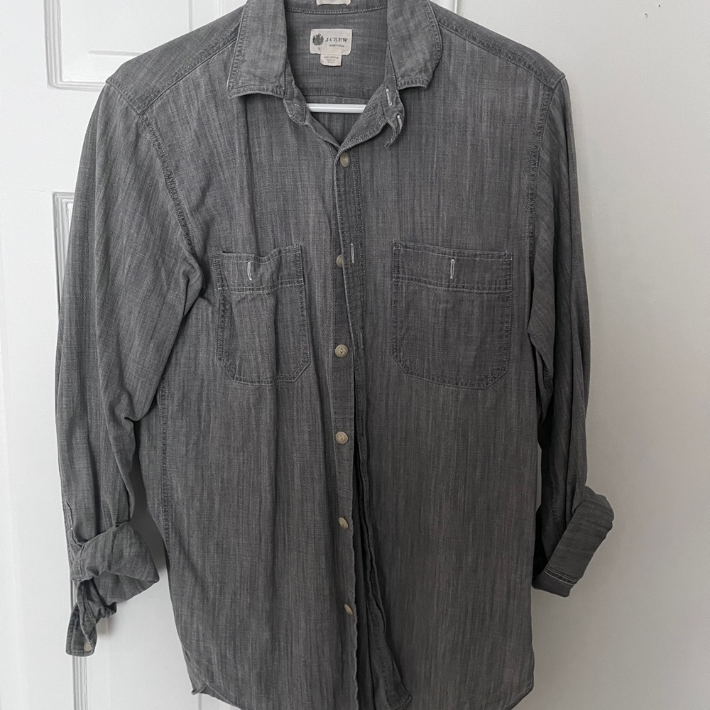 J. Crew Men's Gray Lightweight Shirt Jacket